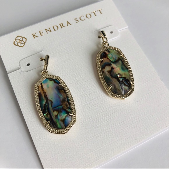 Kendra Scott Gold Dani Abalone Earrings - Picture 7 of 13